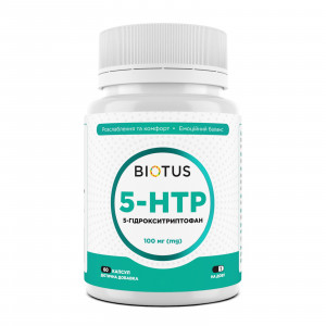 5-HTP (5-гідрокситриптофан), 5-HTP, Biotus, 100 мг, 60 капсул