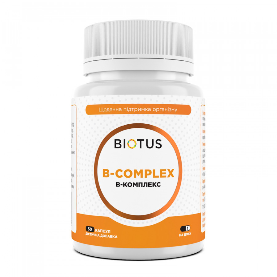 B-комплекс, B-complex, Biotus, 50 капсул