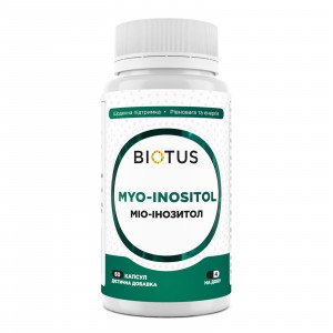 Міо-інозитол, Myo-Inositol, Biotus, 2000 мг, 60 капсул (500 мг у 1 капсулі)
