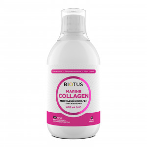 Морський колаген, Marine Collagen, Biotus, смак апельсину, 450 мл