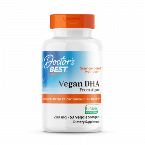 Омега-3 з водоростей, ДГК, Vegan DHA from Algae with Life's DHA, Doctor's Best, 200 мг, 60 гелевих капсул