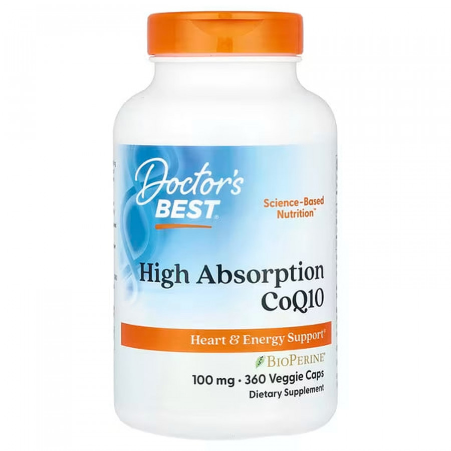 Коензим CoQ10 з біоперіном, CoQ10 with BioPerine, Doctor's Best, 100 мг, 360 капсул