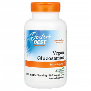 Глюкозамін, Vegan Glucosamine, Doctor's Best, 1500 мг, 180 веганських капсул