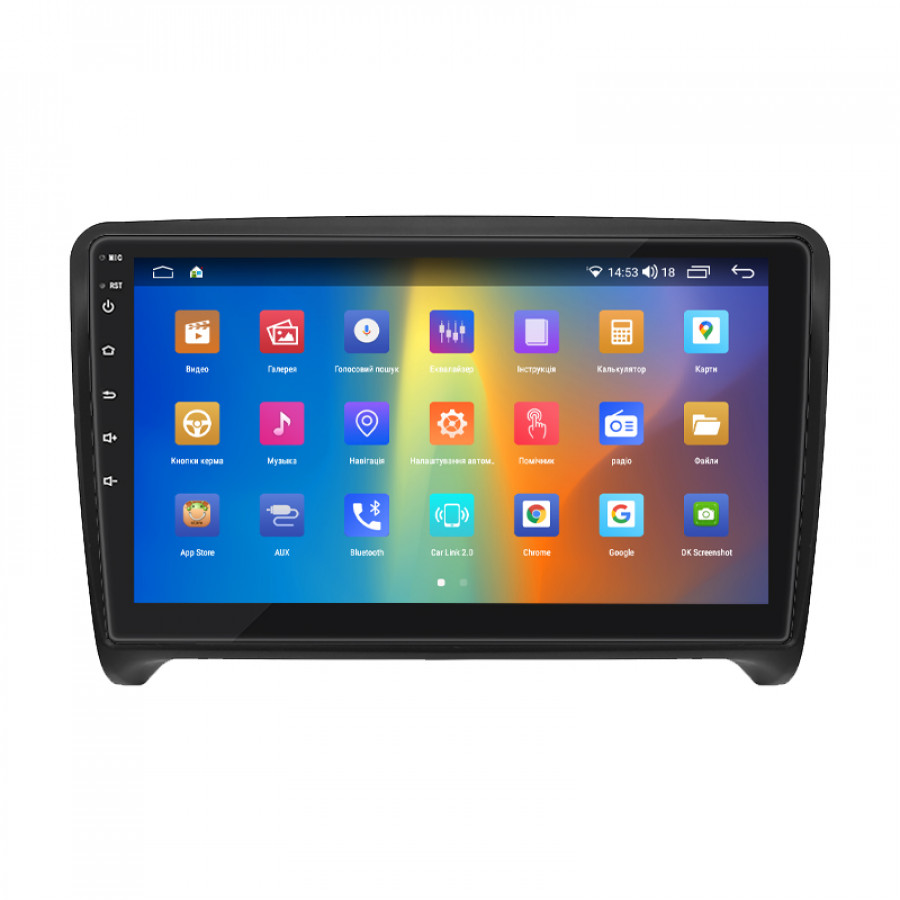Штатная магнитола Lesko для Audi TT II (8J) 2006-2010 экран 9" 4/64Gb CarPlay 4G Wi-Fi GPS Prime