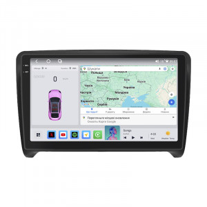 Штатная магнитола Lesko для Audi TT II (8J) 2006-2010 экран 9" 4/64 QLED CarPlay 4G Wi-Fi GPS 360 Prime