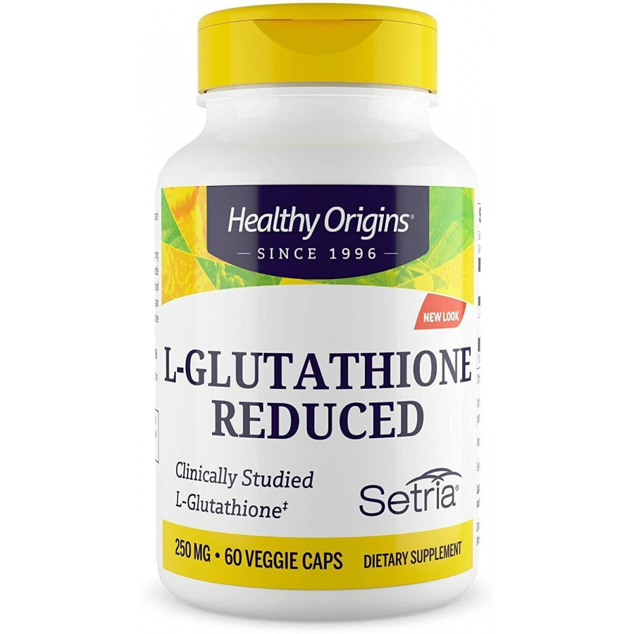 Глутатіон, L-Glutathione, Healthy Origins, Setria, знижений, 250 мг, 60 капсул