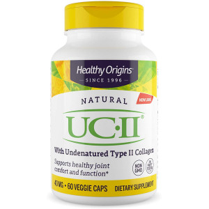 Колаген II типу, неденатурований, UC-II, Healthy Origins, 40 мг, 60 вегетаріанських капсул