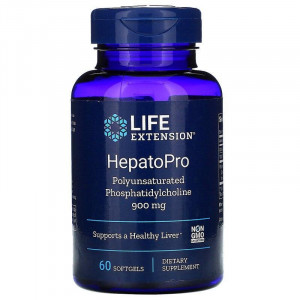 Фосфатидилхолін, Hepatopro, Life Extension, 900 мг, 60 гелевих капсул