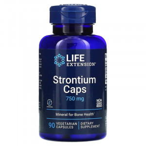 Стронцій для здоров'я кісток, Strontium, Life Extension, 750 мг, 90 вегетаріанських капсул (250 мг на капсулу)