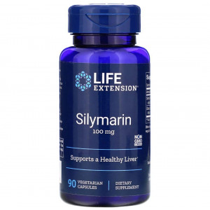 Силімарин, Silymarin, Life Extension, 100 мг, 90 вегетаріанських капсул