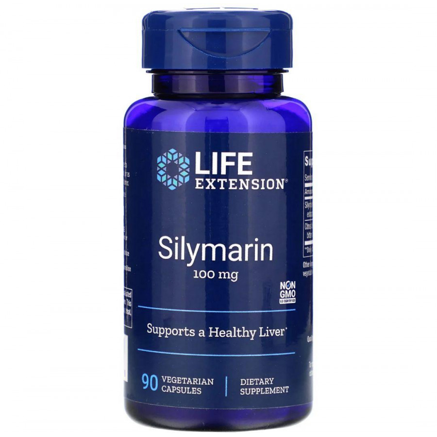 Силімарин, Silymarin, Life Extension, 100 мг, 90 вегетаріанських капсул