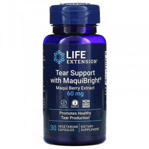 Захист очей, Tear Support, Life Extension, ягідний екстракт маки, 60 мг, 30 вегетаріанських капсул