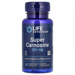 Супер карнозин, Carnosine, Life Extension, 500 мг, 60 веганських капсул