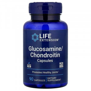 Глюкозамін, хондроїтин, Glucosamine/Chondroitin, Life Extension, 90 капсул