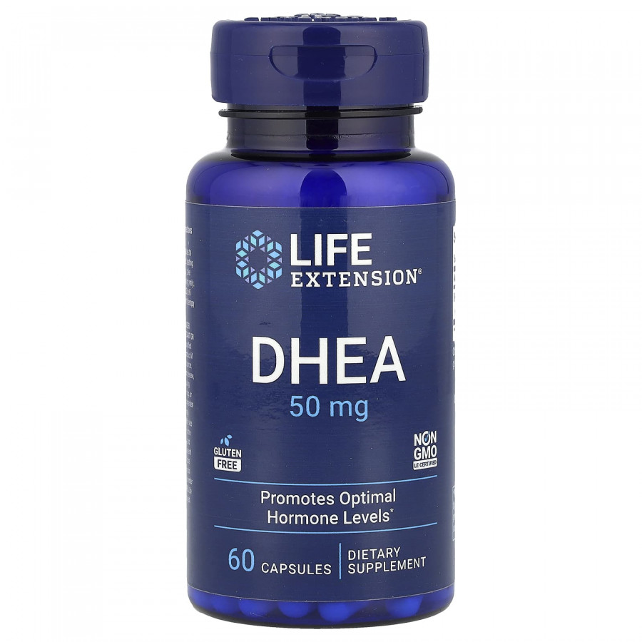 ДГЕА (дегідроепіандростерон), DHEA, Life Extension, 50 мг, 60 капсул