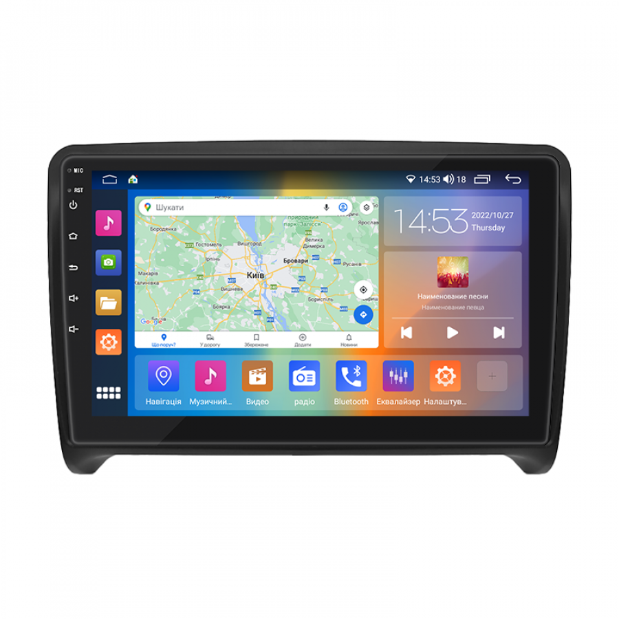 Штатная магнитола Lesko для Audi TTS II (8J) 2007-2010 экран 9" 4/64Gb CarPlay 4G Wi-Fi GPS Prime