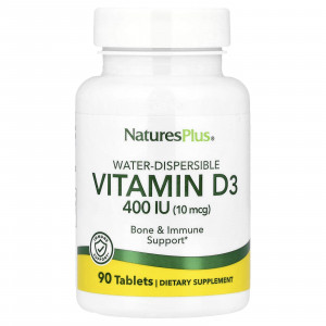 Вітамін D, Vitamin D, Nature's Plus, 400 МО, 90 таблеток
