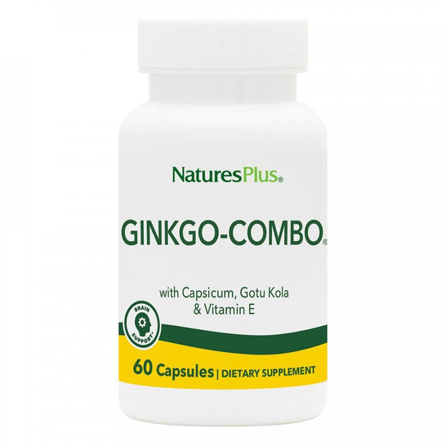 Гінкго Білоба комбо, Ginkgo-Combo, Nature's Plus, 60 капсул
