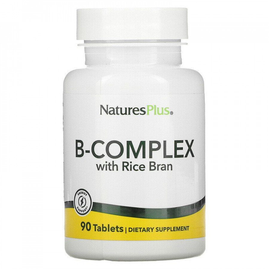 Вітамінний В-комплекс з рисовими висівками, B-Complex, Nature's Plus, 90 таблеток