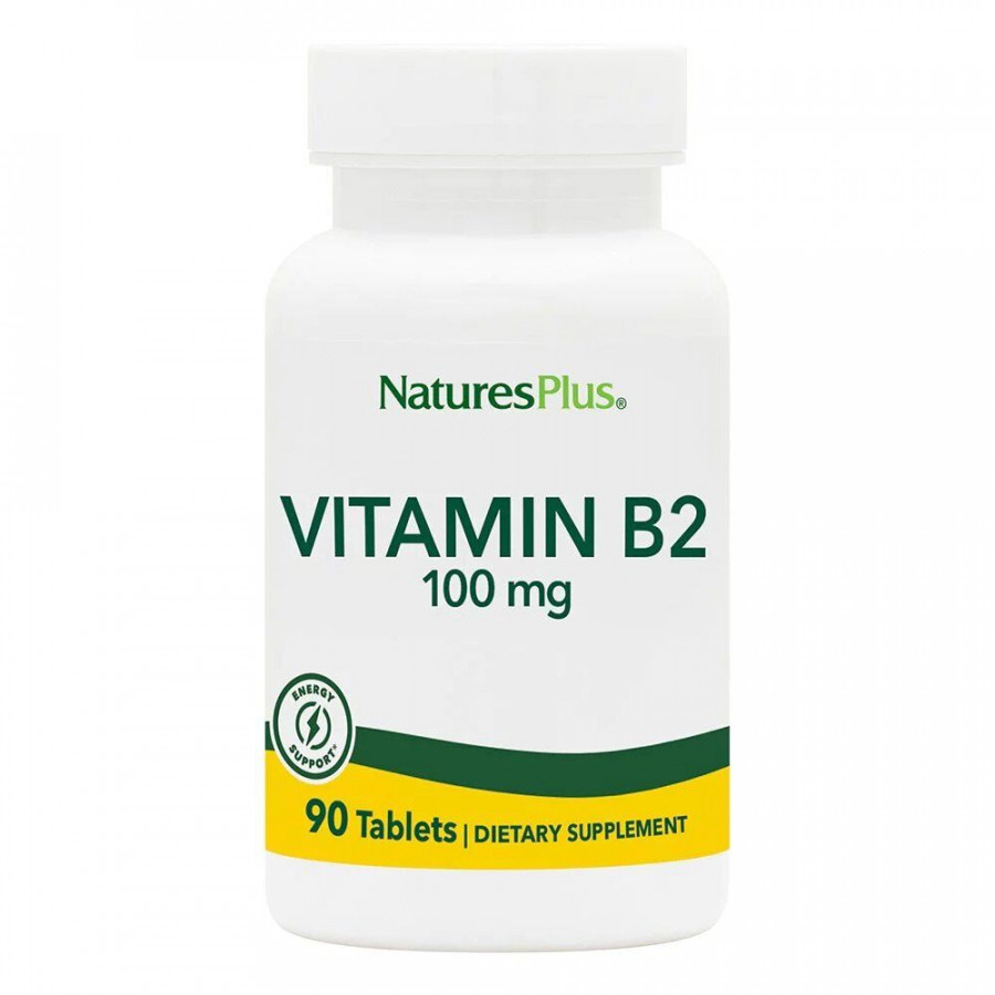 Рибофлавін, Вітамін B-2, Vitamin B-2, Nature's Plus, 100 мг, 90 таблеток