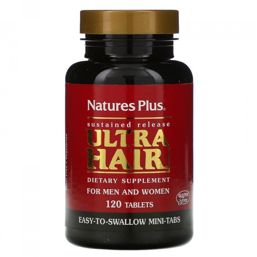 Комплекс для волосся з уповільненим вивільненням, Ultra Hair, Nature's Plus, 120 таблеток