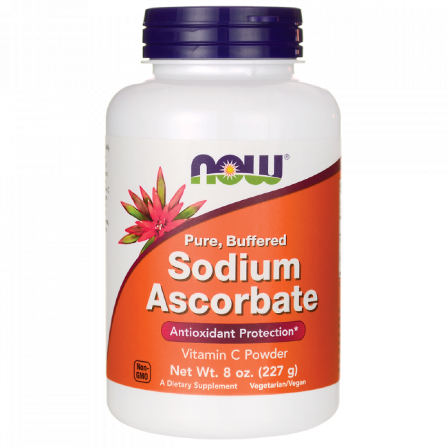 Аскорбат натрію, Sodium Ascorbate, NOW Foods, буферизований порошок, 227 г