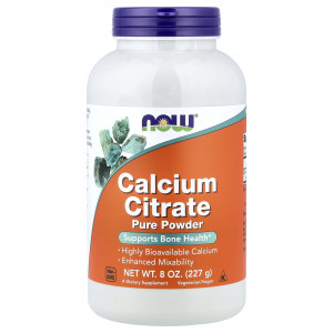 Цитрат кальцію, Calcium Citrate, Now Foods, порошок, 227 г