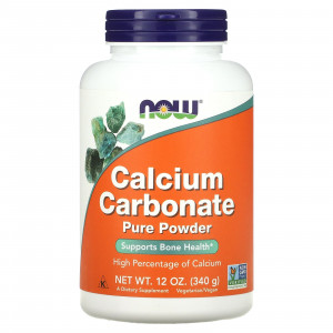 Карбонат кальцію (порошок), Calcium Carbonate, Now Foods, 340 г