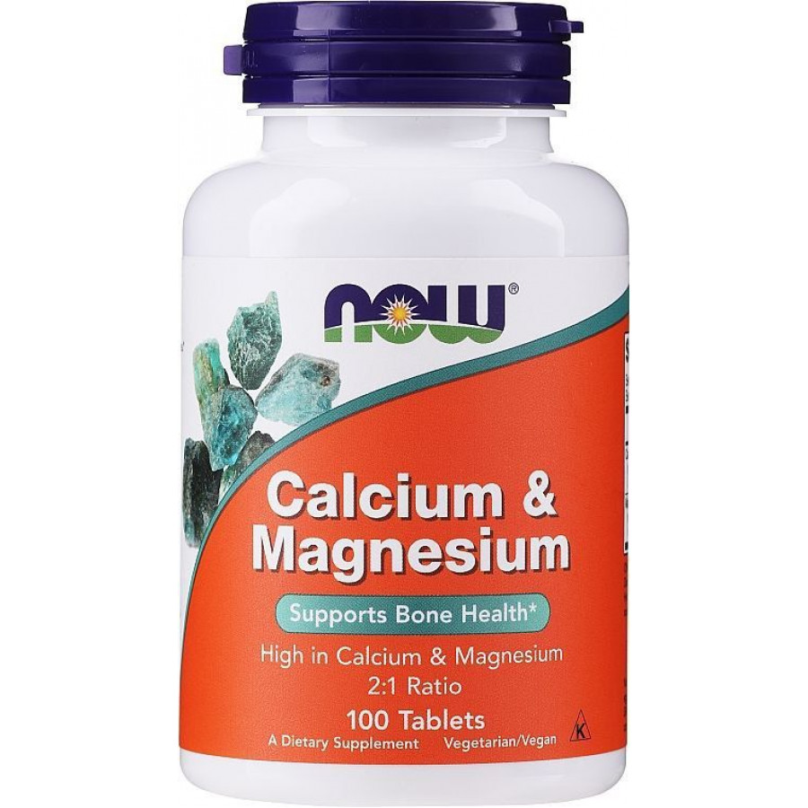 Кальцій та магній, Calcium & Magnesium, Now Foods, 100 таблеток