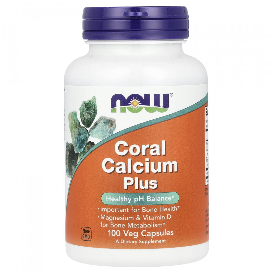 Кораловий кальцій плюс, Coral Calcium Plus, Now Foods, 100 вегетаріанських капсул