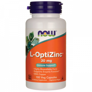 ОптіЦинк, L-OptiZinc, Now Foods, 30 мг, 100 вегетаріанських капсул