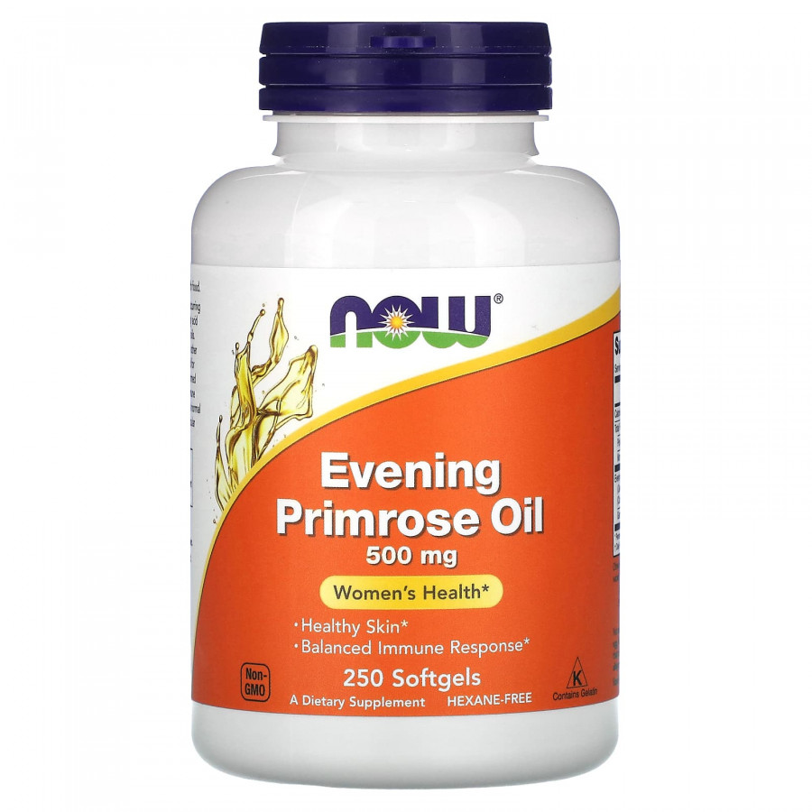 Олія вечірньої примули, Evening Primrose Oil, Now Foods, 500 мг, 250 гелевих капсул