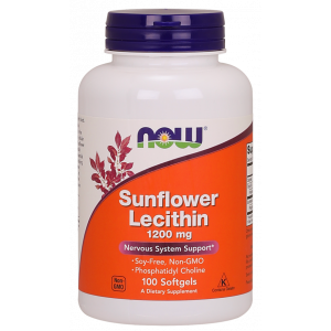 Соняшниковий лецитин, Sunflower Lecithin, Now Foods, 1200 мг, 100 гелевих капсул