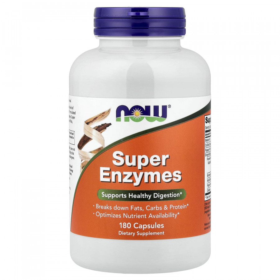 Травні ферменти, Super Enzymes, Now Foods, 180 капсул
