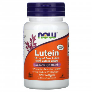 Лютеїн, Lutein, NOW Foods, 10 мг, 120 гелевих капсул