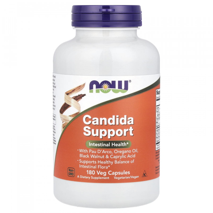 Протикандидний засіб, Candida Support, Now Foods, 180 вегетаріанських капсул