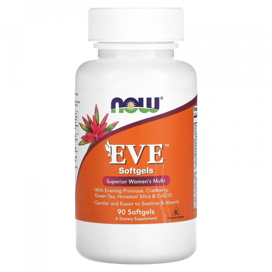 Вітаміни для жінок, EVE Women's Multi, Now Foods, чудовий комплекс, 90 м'яких капсул