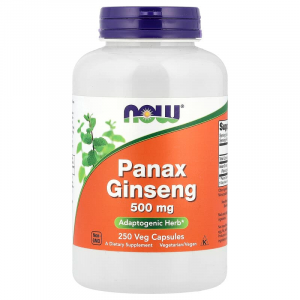 Женьшень, Panax Ginseng, Now Foods, екстракт, 250 вегетаріанських капсул