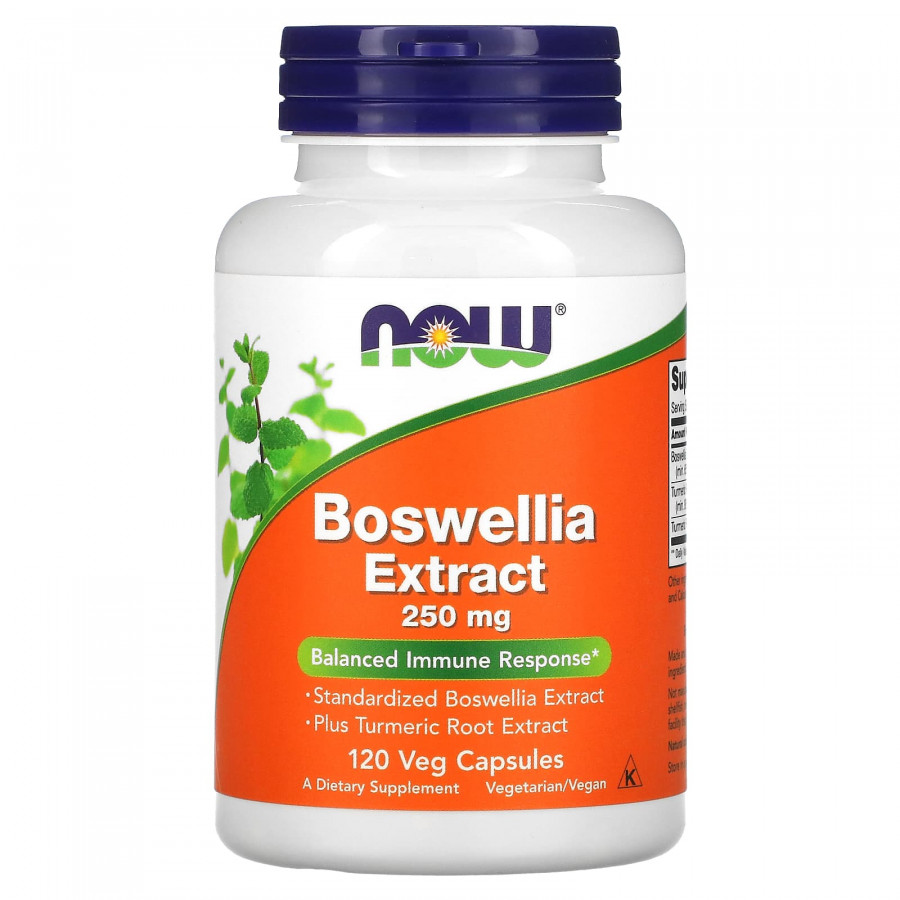 Босвелія (Boswellia), Now Foods, екстракт, 250 мг, 120 рослинних капсул
