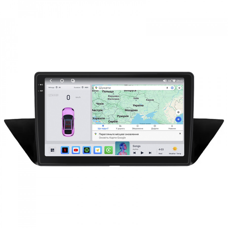 Штатная магнитола Lesko для BMW X1 I (E84) Рестайлинг 2012-2015 экран 10" 4/64 QLED CarPlay 4G Wi-Fi GPS 360 Prime