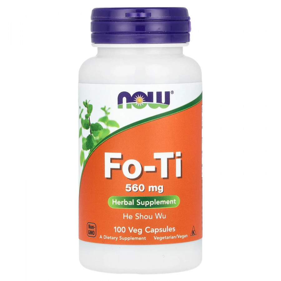 Горець багатоквітковий, Fo-Ti,  NOW Foods, 560 мг, 100 вегетаріанських капсул