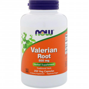 Корінь Валеріани, Valerian Root, Now Foods, 500 мг, 250 вегетаріанських капсул