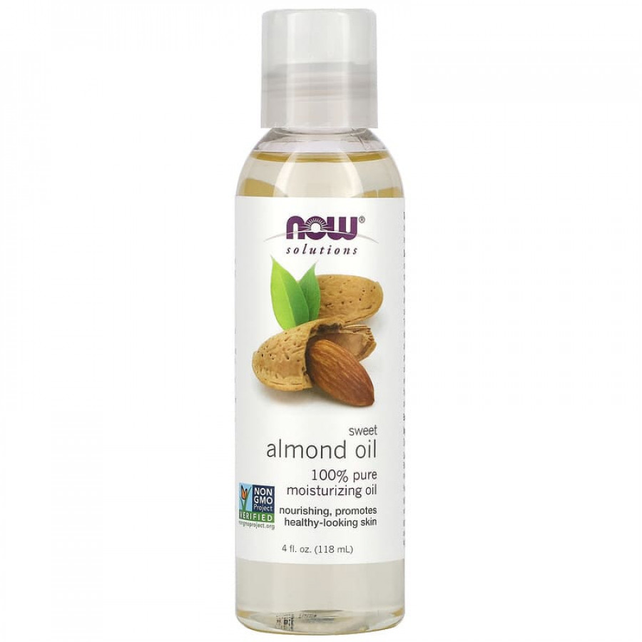Масло солодкого мигдалю, Sweet Almond Oil, NOW Foods, Solutions, 118 мл