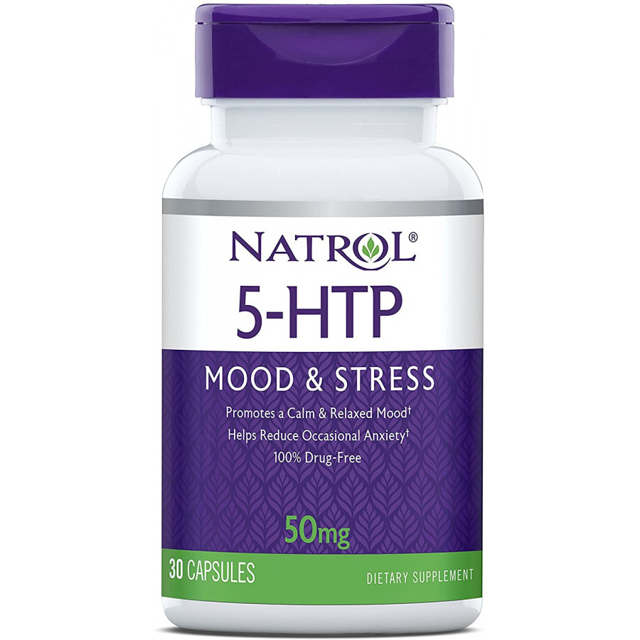 5-гідрокситриптофан, 5-HTP, Natrol, 50 мг, 30 капсул