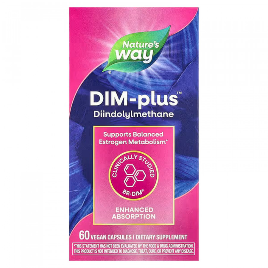ДІМ плюс, метаболізм естрогенів, DIM-Plus, Nature's Way, 60 вегетаріанських капсул