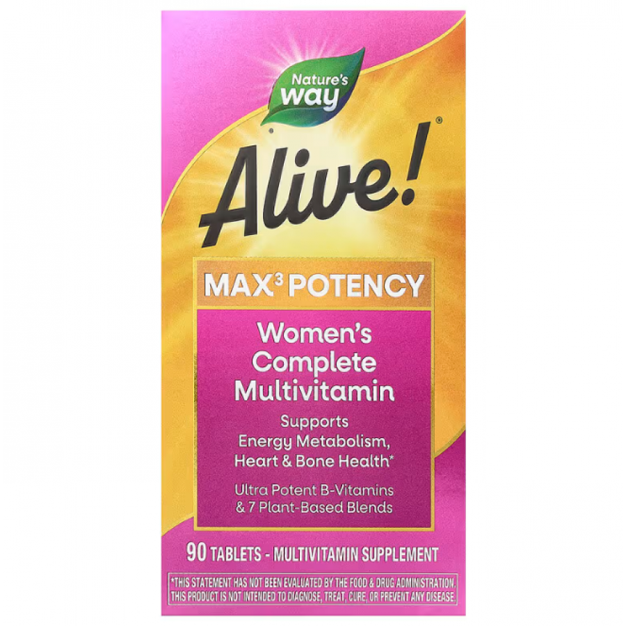 Вітаміни для жінок, Alive, Women's Complete Multivitamin, Nature's Way, повний мультивітамінний комплекс, 90 таблеток