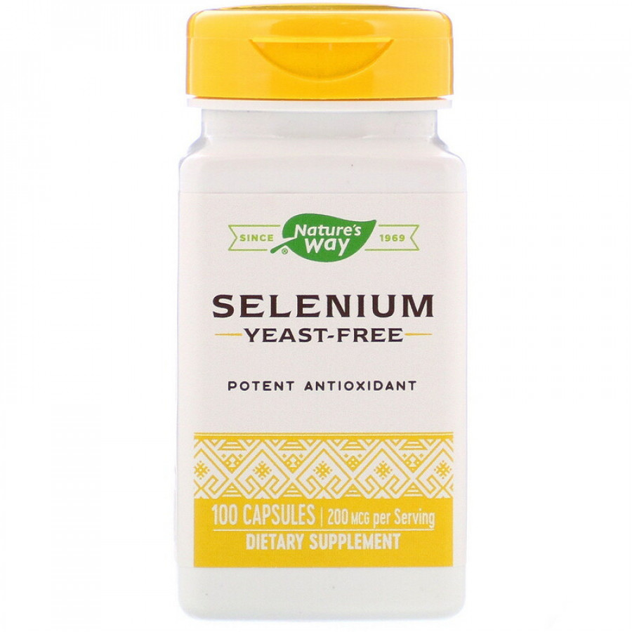 Селен, Selenium, Nature's Way, 200 мкг, 100 капсул