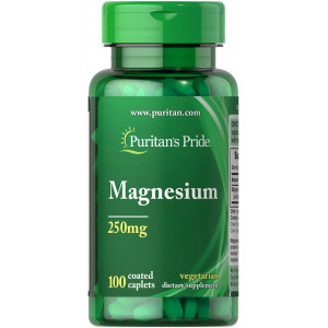 Магній, Magnesium, Puritan's Pride, 250 мг, 100 капсул