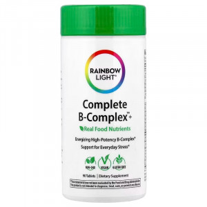 Комплекс вітамінів В (формула), Complete B-Complex, Rainbow Light, 90 таблеток