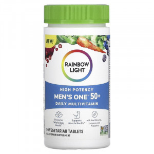 Мультивітаміни для чоловіків 50+, Men's One 50+, Rainbow Light, щоденні, висока потенція, 90 вегетаріанських пігулок